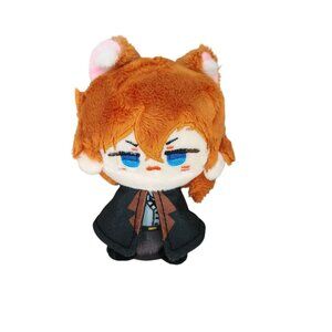 Chibi Plush Doll With Fox Ears & Orange Hair‎ - Cute Anime-Inspired Collectible